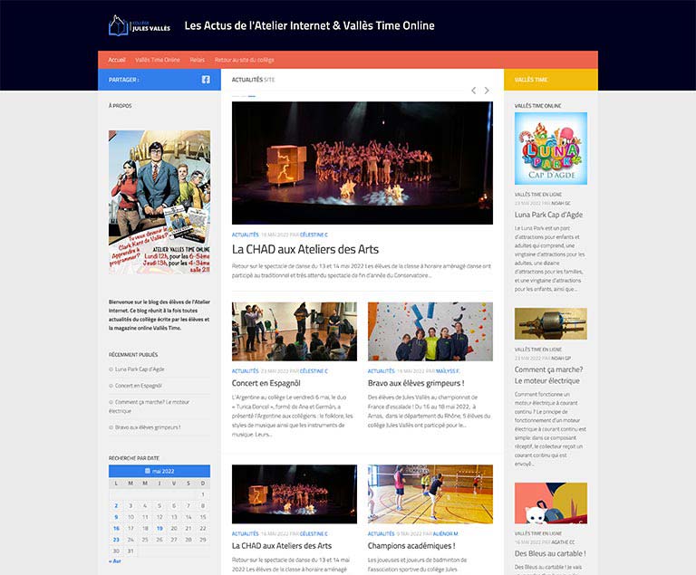 Site du Collège Jules Vallès - EIRL SEBASTIEN DE VOS