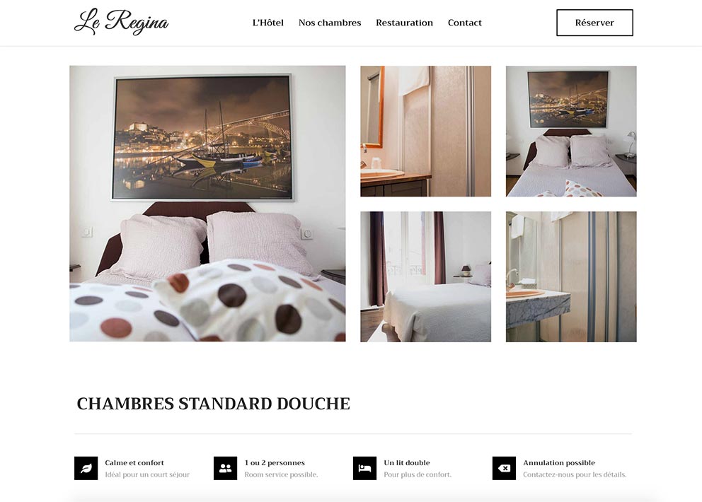 Site de l'Hôtel Restaurant Régina du Puy-en-Velay - EIRL SEBASTIEN DE VOS