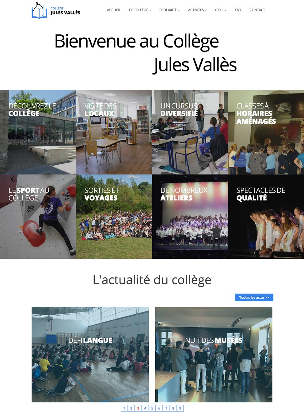 Site du Collège Jules Vallès - EIRL SEBASTIEN DE VOS
