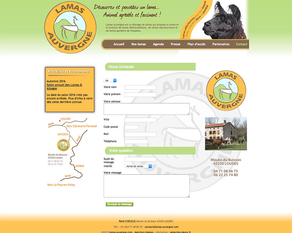 Lamas Auvergne - EIRL SEBASTIEN DE VOS